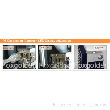 Waterproof P6 Die-Casting Aluminum Indoor Full Color LED Display